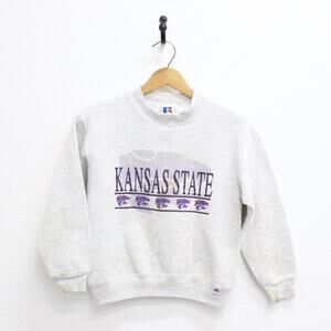 Vintage Kids Kansas State University Wildcats Sweatshirt Youth Medium